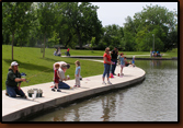 Excellent shore access at Roosevelt Park Pond.