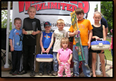 Some of the Prize winners at 2009 Kids Fishing.