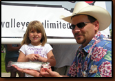 Maci and her largest fish in the 7 and under category.