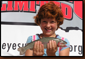 Shelby with one of the several trout she caught.