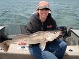 This 30 1/8 inch Walleye was caught on Saturday, May 23rd, on Lake Sharpe by Wendy Galloway.
