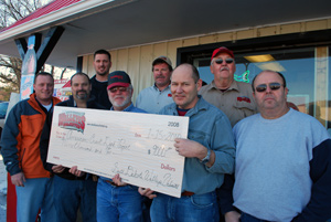 The Sioux Empire Chapter of SDWU presented a $9000.00 check to the Chamberlain City Council for the fishing pier that will be installed in American Creek between the boat dock and highway 50.