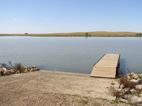 Boat Ramp with repaired Dock at Curlew Dam.