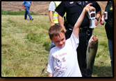 Weighing in with a big catch.