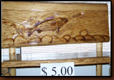 Walleye bench raffled at 2008 Sioux Empire Chapter Banquet 2008.