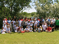 The volunteers and participants in a group photo at CAST for Kids at Angostura Reservoir June 29th.