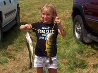 Cadence J. with 14 inch perch and 16 inch bass.