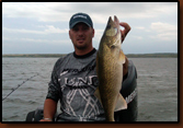 Rocky Niewenhuis fishing at Oahe, Cheyenne Creek July 3 -4, 2009.